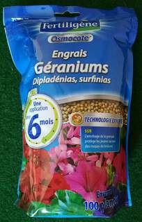  - Engrais géraniums - Fertiligéne 750g - Engrais
