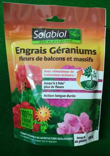  - Engrais géraniums - Solabiol 500g - Engrais