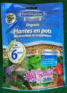  - Engrais Plantes en pots - Fertiligéne 750g - Engrais