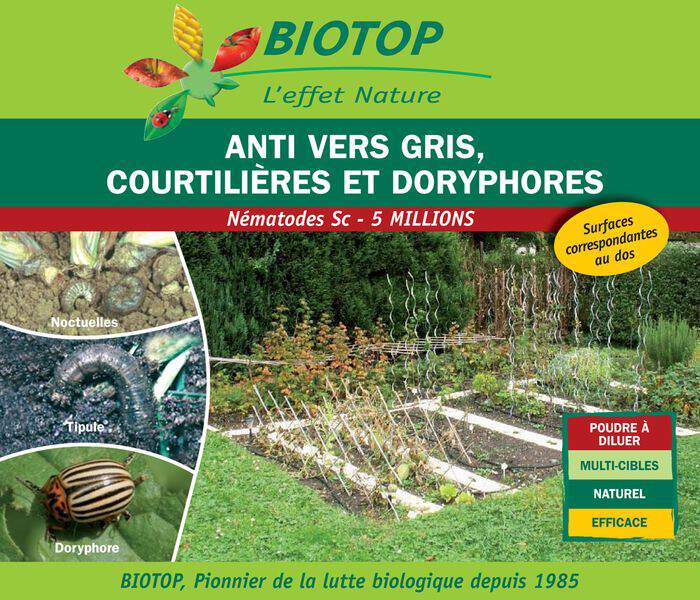  - - BIOTOP Vers gris (tipules, noctuelles, courtillères) - Lutte biologique et protection